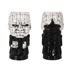Vaso tiki cerámica 62 cl “Herman” | Blanco/negro | Pack 4