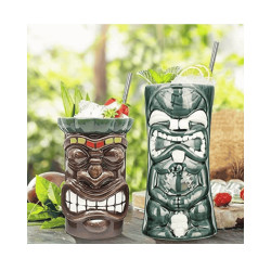 Tiki “Happy Face” 55 cl en cerámica | Impacto en barra | Paderno