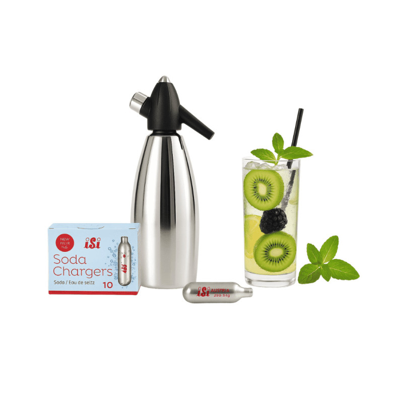 iSi Sifón de Soda SLL 0,75 litros | Inox | Burbuja Profesional