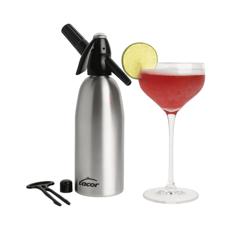 Sifón de Soda 1 L | Carbonatación rápida | Lacor 68601 | Profesional