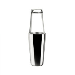 Coctelera Boston Lacor acero inoxidable + vaso de vidrio 800/500 ml