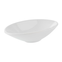 Bol mini inclinado melamina Blanco. Dimensiones: 13.5x7.5x3cm 7 cl.. APS 84446 (6 unidades)