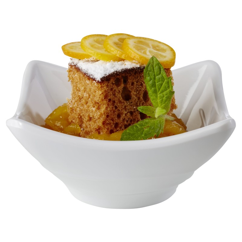 Sechs Einheiten APS 84458 Mini quadratische Kugel Melamin weiß für Vorspeise 10cl 8x8x4 cm