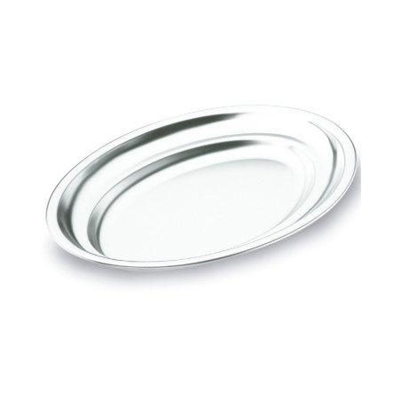 Fuente oval acero inoxidable 20x13 cm | Apta lavavajillas y apilable