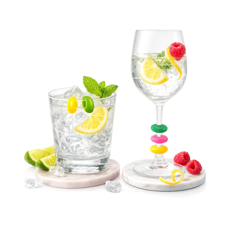 Marcacopas silicona Vin Bouquet 12 colores (12 uds) | Eventos