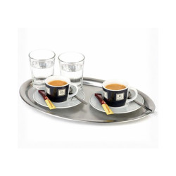 Bandeja oval inox 18/8 KAFFEEHAUS 26,5x19,5 cm para cafetería