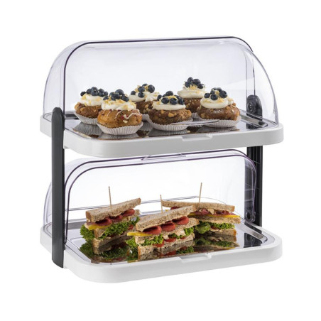 Vitrina de buffet 2 alturas con campanas | DoppelDecker profesional