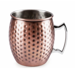 Taza Moscow Mule amartillada 550 ml | Inox cobre profesional