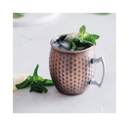 Taza Moscow Mule amartillada 550 ml | Inox cobre profesional