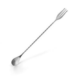 Cuchara de cóctel tridente 30 cm acero inoxidable | Hostelería
