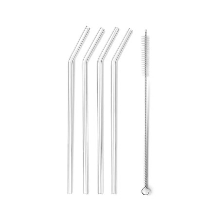 Pajitas de cristal reutilizables para hostelería y coctelería | Set 4