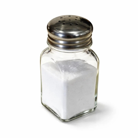 Salero profesional de vidrio con tapa inox para hostelería | Pack 12 I