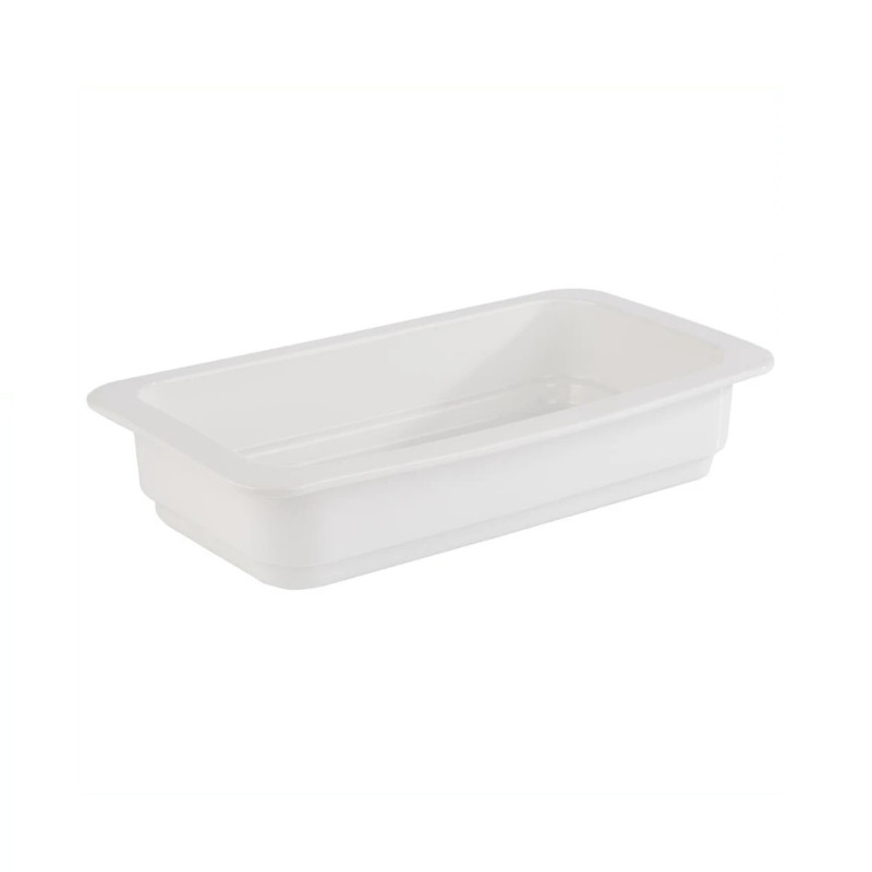 Cubetas GN porcelana blanca 6 cm para buffet profesional