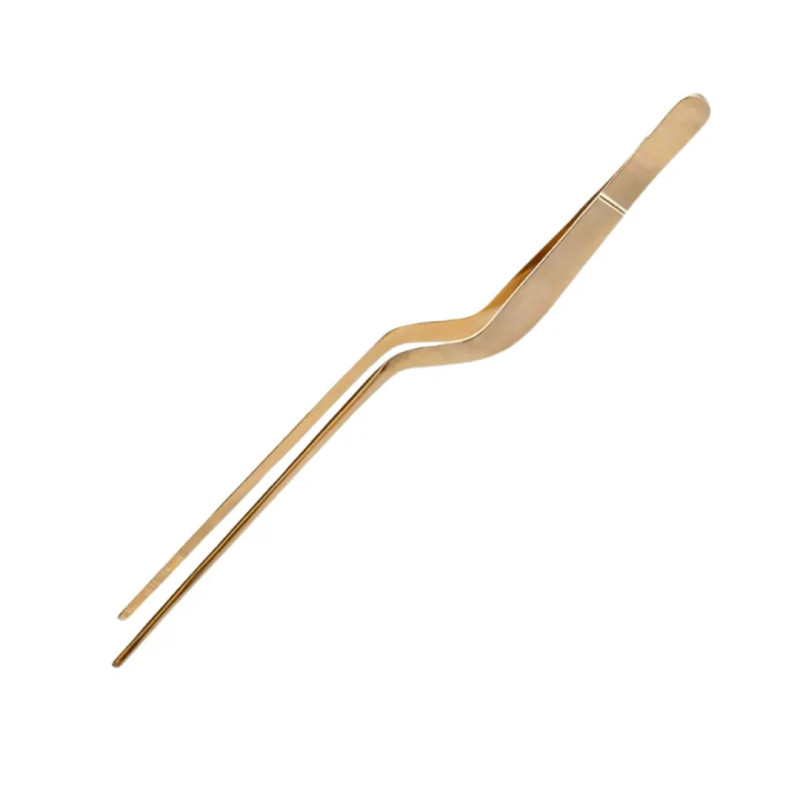 Pinza de precisión Gold 20 cm bañada en oro 14K | Lujo