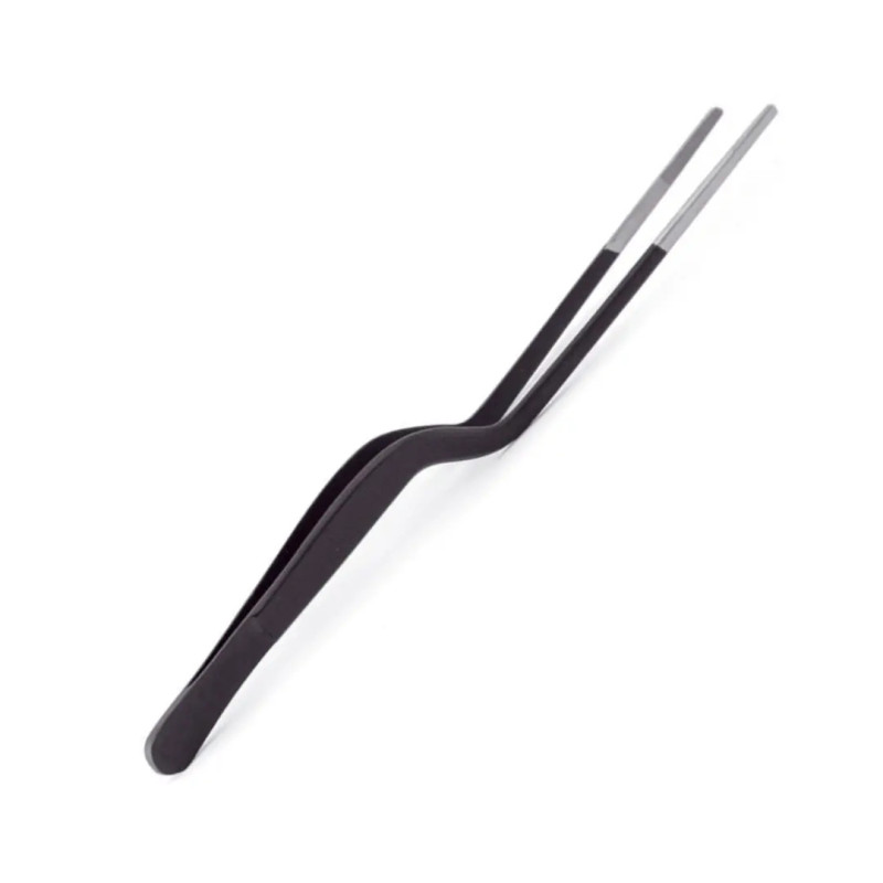 Pinza de precisión Inox Negro mate 20 cm | Emplatado profesinal