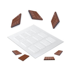 Molde mini barritas chocolate 12 cavidades PET | Restauración