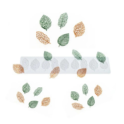 Molde silicona hojas Mix Leaf  decorativas | Cocina creativa