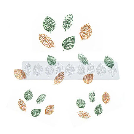Molde silicona hojas Mix Leaf  decorativas | Cocina creativa