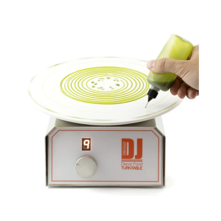 Plato giratorio para emplatado profesional | DJ Food Decor Turntable