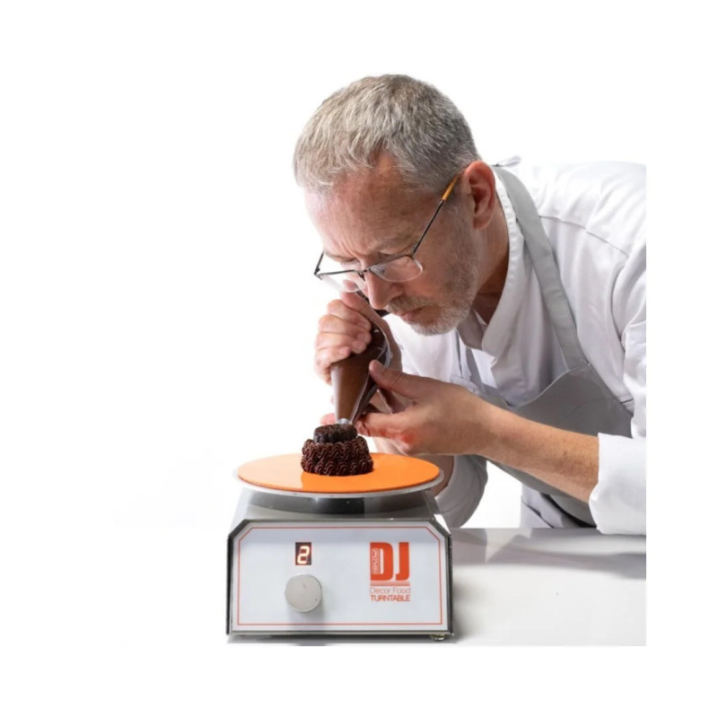 Plato giratorio para emplatado profesional | DJ Food Decor Turntable