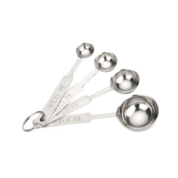 Kit cucharas esferificación acero inoxidable 4 piezas