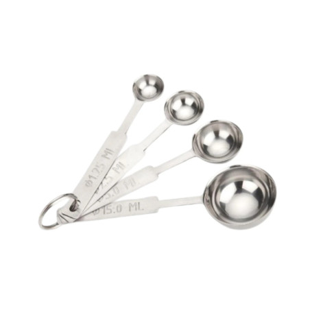 Kit cucharas esferificación acero inoxidable 4 piezas