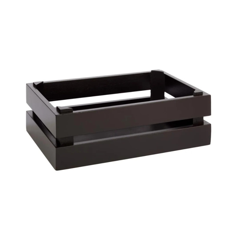 Caja Buffet GN 1/4 en Madera Negra para Hotel y Catering
