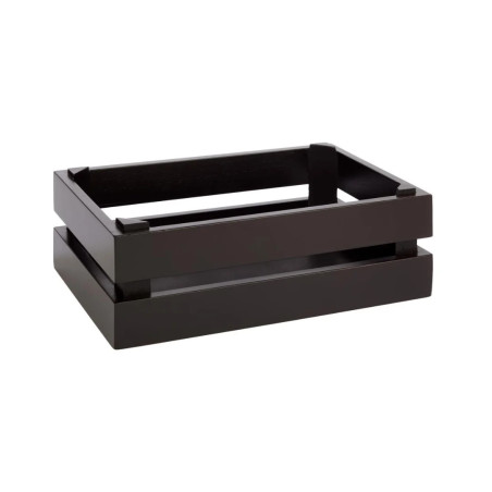 Caja Buffet GN 1/4 en Madera Negra para Hotel y Catering