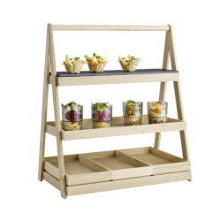 Soporte Buffet 3 Niveles GN VALO en Roble Profesional