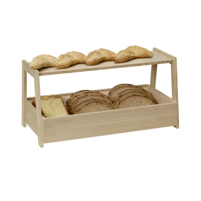 Bandeja Buffet 2 Niveles Roble VALO | Expositor Madera Profesional