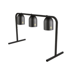 Lámpara de Calor Triple GN 1/1 Negra 3x250W con Bombillas Incluidas