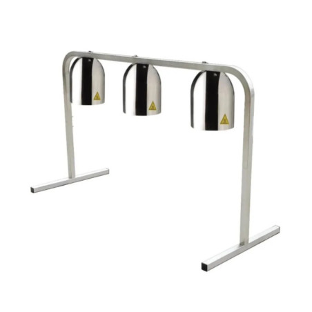 Lámpara Mantenedora de Calor Triple con Base | Inox GN 1/1