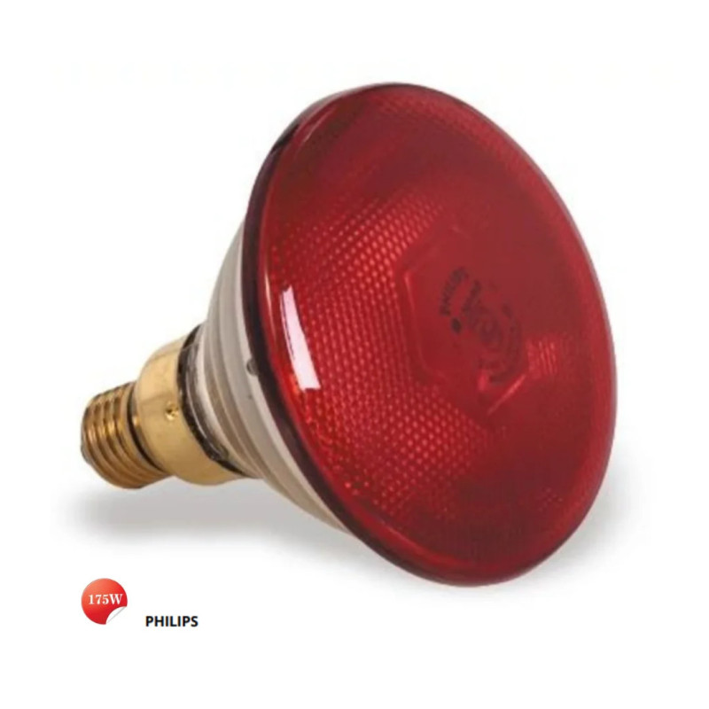 Bombilla Roja 175W para Lámparas de Calor Profesionales