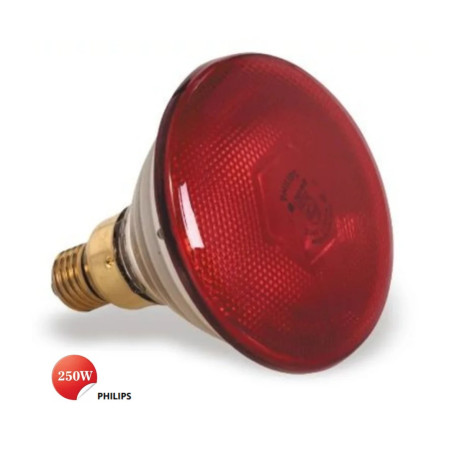 Bombilla Roja 250W para Lámparas de Calor Profesionales