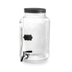 Dispensador de bebidas 5,5L cristal con grifo profesional horeca