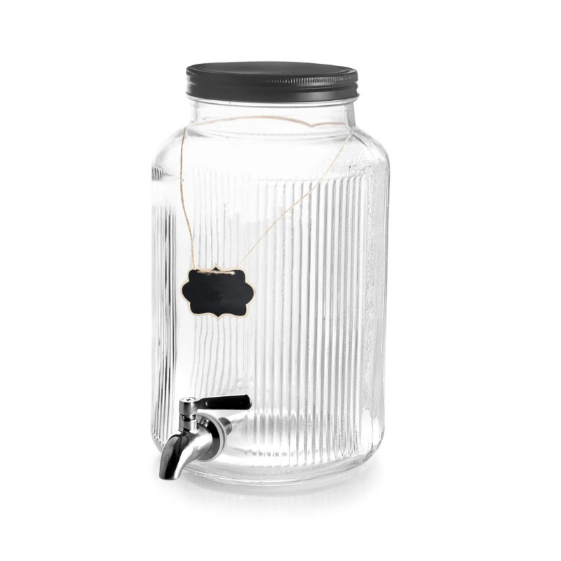 Dispensador de bebidas 5,5L cristal con grifo profesional horeca