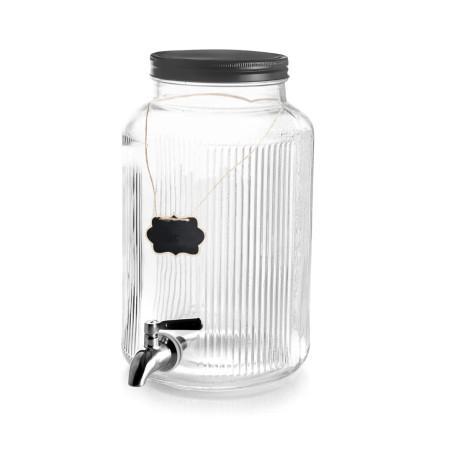 Dispensador de bebidas 5,5L cristal con grifo profesional horeca