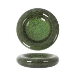 Plato degustación Cleopatra verde  | 28 cm  | Porcelana profesional