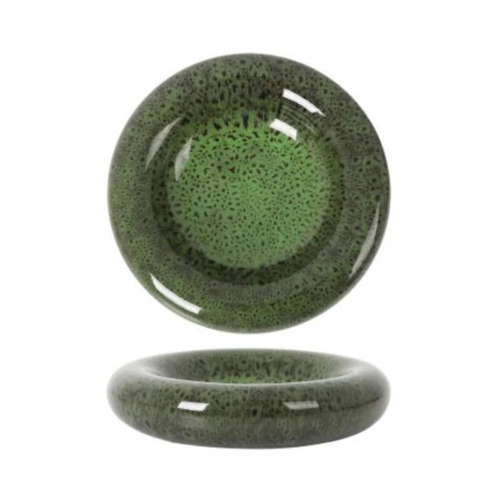 Plato degustación Cleopatra verde  | 28 cm  | Porcelana profesional