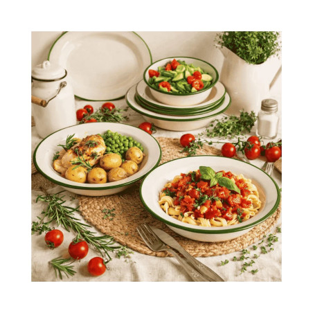 Plato Hondo Vintage Musgo | Vajilla Profesional para Hostelería