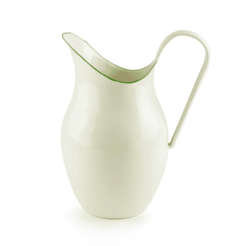 Jarra Bombada Vintage Musgo 2,5 L | Jarra Acero Esmaltado Hostelería