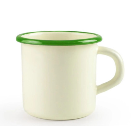 Taza Vintage Musgo 0,4 L | Pote Acero Esmaltado Hostelería