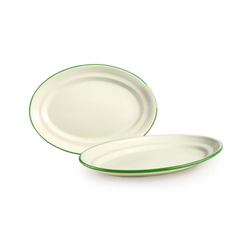 Bandeja Vintage Musgo | Bandeja Acero Esmaltado Hostelería