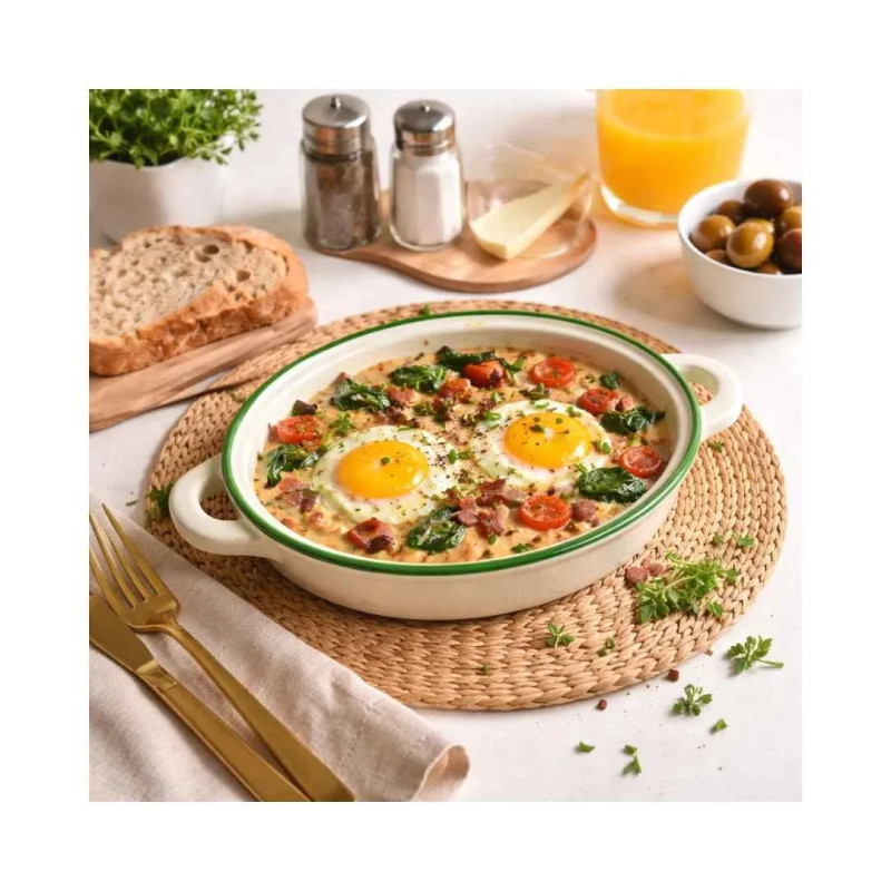 Plato de Huevos Vintage Musgo | Vajilla Profesional Hostelería