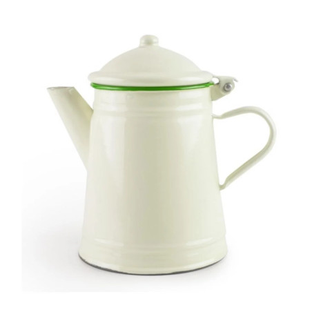 Cafetera Cónica Vintage Musgo 1 L | Acero Esmaltado Hostelería