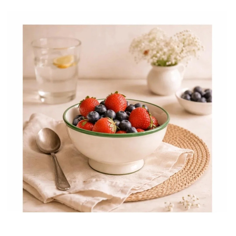 Bol con Pie Vintage Musgo 12 cm | Bol Hostelería