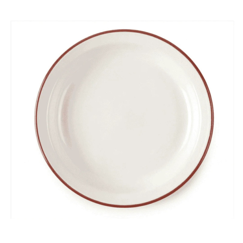 Plato Hondo Vintage Bordeaux | Acero Esmaltado | 6 uds