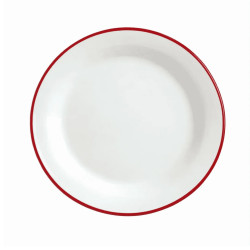 Plato Llano Vintage Bordeaux | Acero Esmaltado | 6 uds