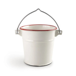 Cubo Vintage Bordeaux | Acero Esmaltado | 6 uds