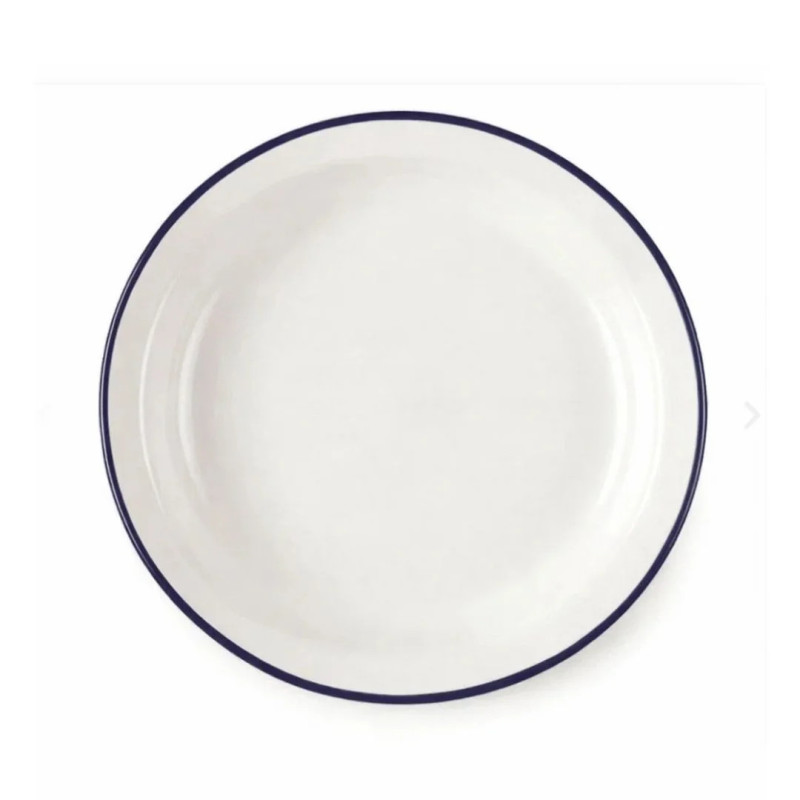 Plato hondo Vintage Blue esmaltado | Hostelería | Pack 6